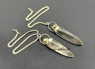 Show details for Crystal Bullet Pendulum with Sparkling Pyrite Picture of Crystal Bullet Pendulum with Sparkling Pyrite