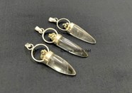 Show details for Crystal Bullet Pendants with Sparkling Pyrite Picture of Crystal Bullet Pendants with Sparkling Pyrite
