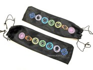 Picture of Colourfull Chakra Printed Healing wand pouches