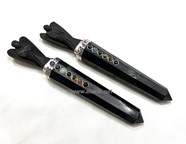 Show details for Shungite Chakra Angel Wands Picture of Shungite Chakra Angel Wands