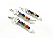 Show details for Raw Selenite Chakra Pendant Picture of Raw Selenite Chakra Pendant